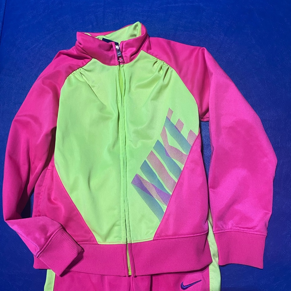 Girls Neon Two Piece warm up outfit size 6X
